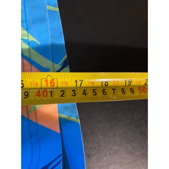 Party Pants Mens Bright Neon Blue Stroker Swim Trunks Mens L 4" Board Shorts - Picture 5 of 6